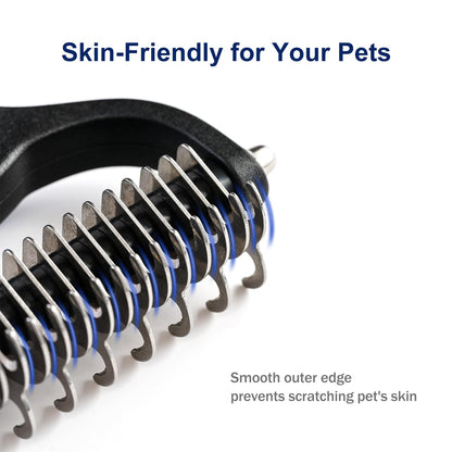 FurGone™ 2-in-1 Pet Grooming Tool – Remove Shedding Hair & Tangles Instantly (Dogs & Cats)