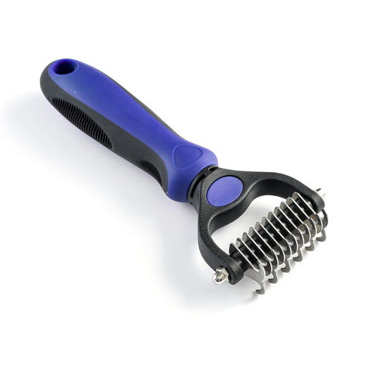 FurGone™ 2-in-1 Pet Grooming Tool – Remove Shedding Hair & Tangles Instantly (Dogs & Cats)